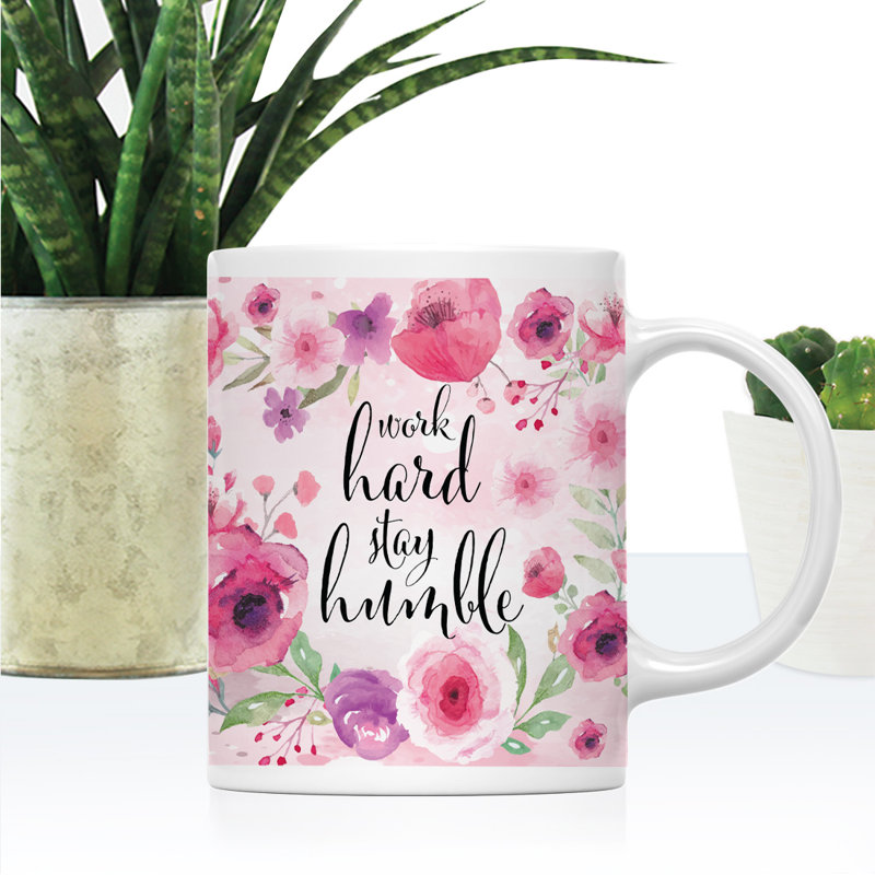 Ceramic Coffee Mug, Work Hard Stay Humble