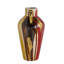 Vase en céramique 7,4 x 6,4 x 12,4 po avec finition abstraite multicolore