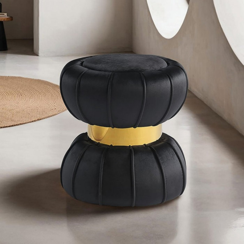 Tabouret Foley, Noir / or