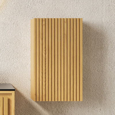 Bathroom Wall Mounted Storage Cabinet 23" - Narrow, Oak Finish, Strong & , Effortless Setup , Stable, Installation Process