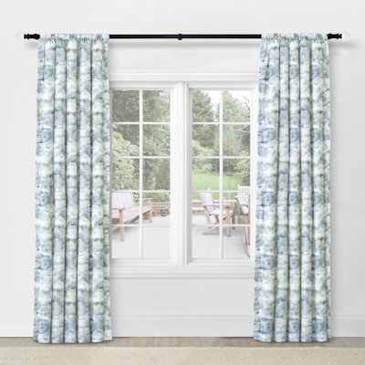 Solstice Printed Curtain Panel In Spa