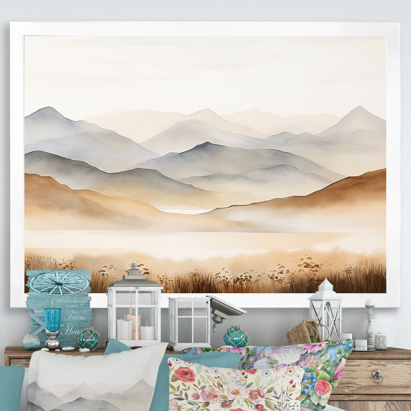 Mountain Silent Beauty II, Silver Picture Framed, 12" H x 20" W