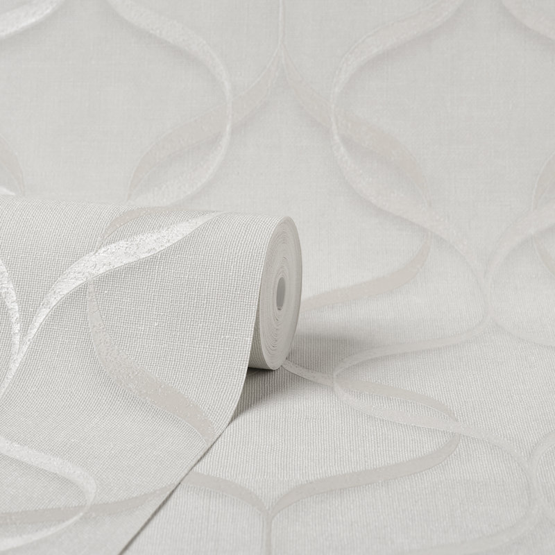 Milano Wave Italian Heavyweight Vinyl Wallpaper, White