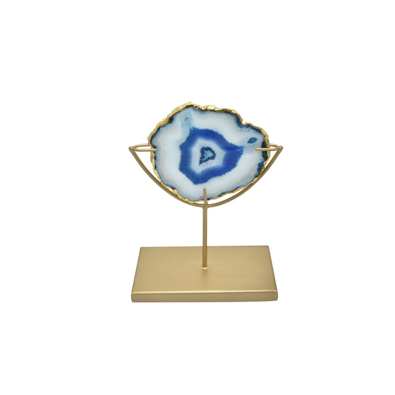 Sculpture Agate Slice sur un support
