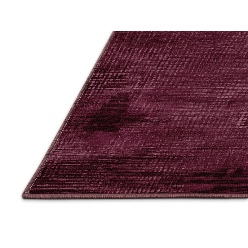 Machine Washable Abstract Red Area Rug, Rectangle 8' x 10'