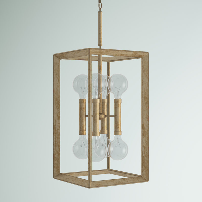 Lustre carré / rectangulaire à 8 lumières Tinsley