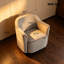 Fauteuil demi-tonneau en chenille-131092363