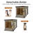 Double Dog Crate Furniture / Small to Medium Dogs / Solid Wood / Sliding Door / Removable Divider / TV Stand