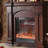 Wlanut Solid + Manufactured Wood Electric Fireplace