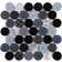 Fusion Dot 2" x 2" Penny round Marble Look Mosaic Wall Tile