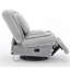 [Nouveauté] Canapé à bascule pivotant à 360 °, fauteuil inclinable, fauteuil à bascule coulissant manuel, bureau de salon, avec dossier et repose-pieds réglables et coussins, petits espaces, velours côtelé, gris-835113310