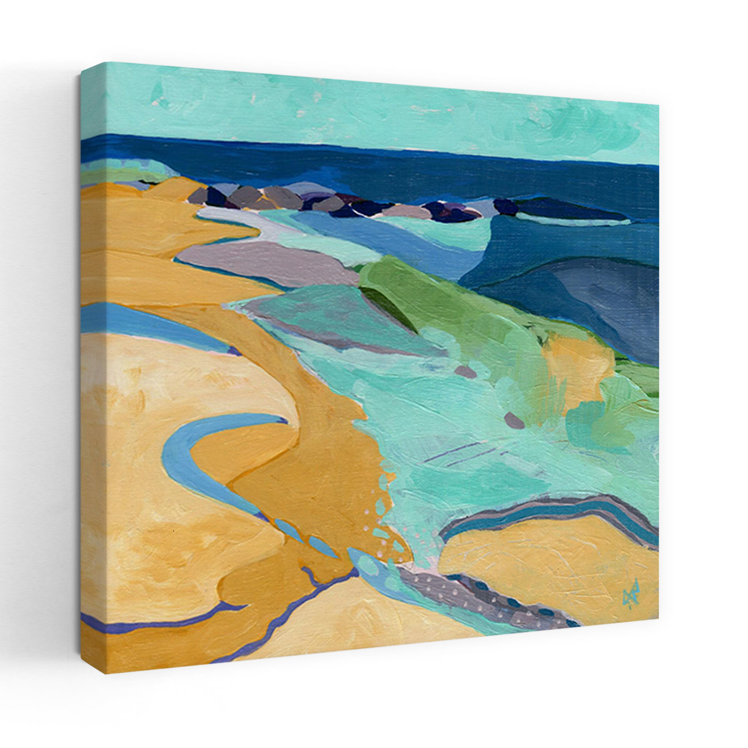 Ivy Bronx Seaside Abstract Contemporary Coastal Ocean Art - Wayfair Canada