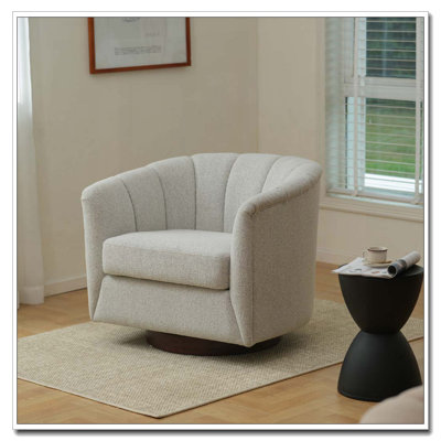 Fauteuil demi-tonneau pivotant à 360 degrés