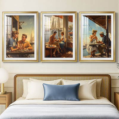 NAUTICAL Series DCXL  -Custom Framed  Premium Print W Matt - 3 Pieces