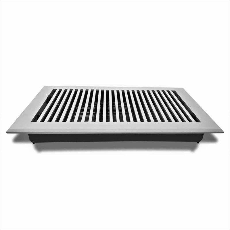 Couvercle de ventilation standard en fonte d'aluminium, Blanc, H 4 po x l 10 po x P 12 po