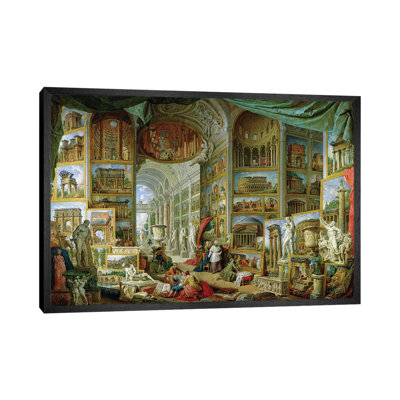 Gallery Of Views Of Ancient Rome, 1758 by Giovanni Paolo Panini - Print on Canvas