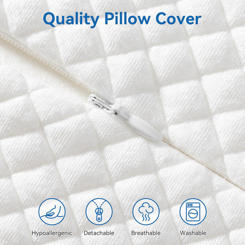King Size Contour Memory Foam Pillow, Cervical Pillow For Neck Pain Relief, Neck Orthopedic Sleeping Pillows For Side, Back And Stomach Sleepers