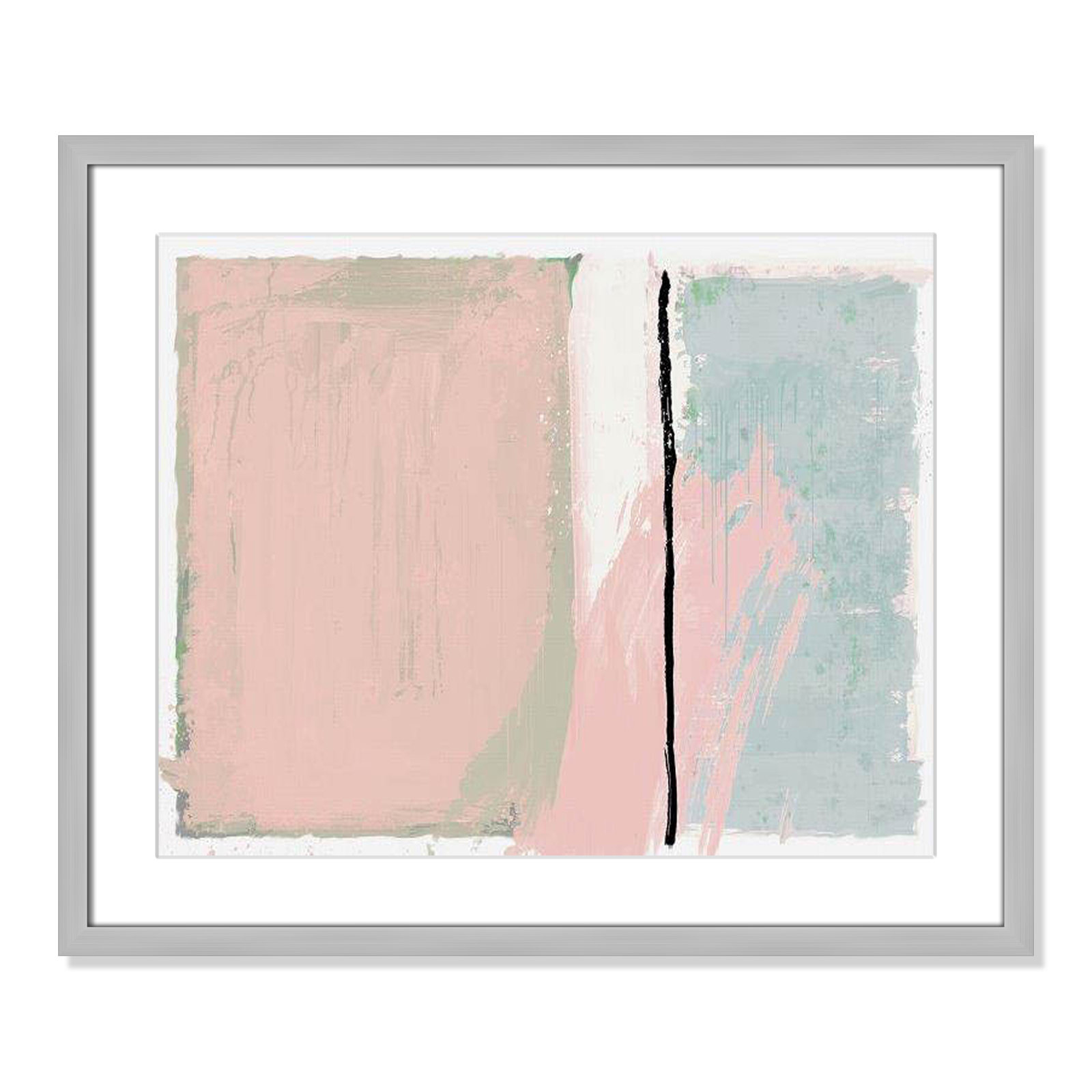 Pastel Opulance Print, 21.5" H x 25.5" W x 1.25" D, Silver Box Picture Framed, White