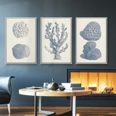 " Antique Coral Collection V " 3 - Pieces