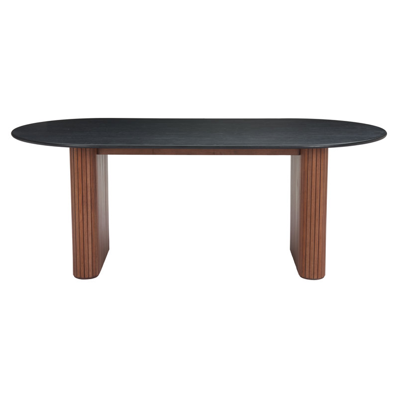 Dining Table Black & Walnut