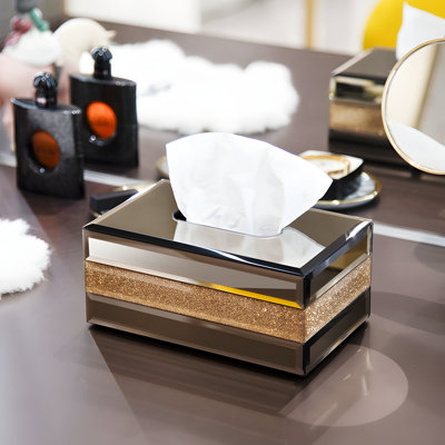 Nordic Style Premium Glass Tissue Box Holder For Living Room And Bedroom, Waterproof And Stylish Home Decor