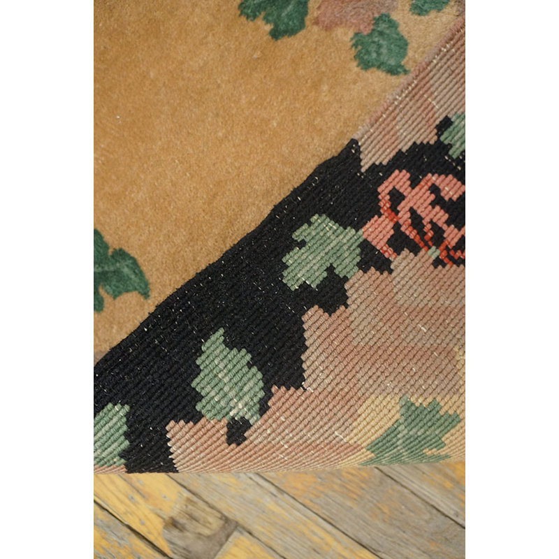 Warm Antique Chinese Art Deco Small Scatter Size Throw Rug