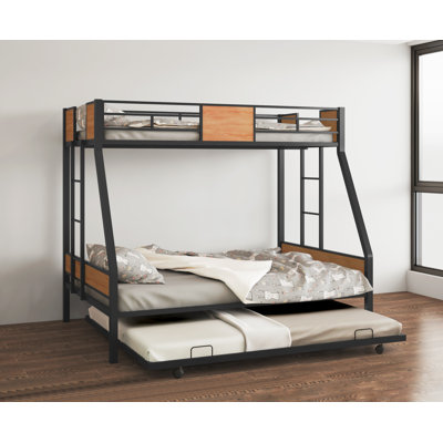 Eves Twin over Full Standard Bunk Bed with Trundle by Mason & Marbles -  525F7F20E9A14E0BB6CD87B618633107