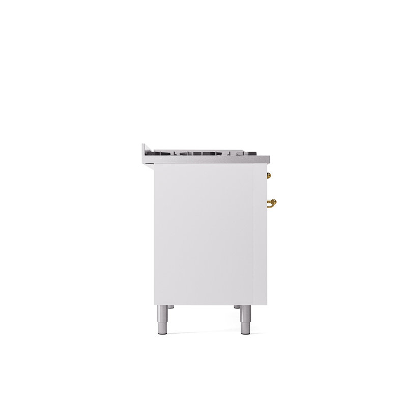ILVE Nostalgie II 48 Dual Fuel Range , RAL Color/Brass, Natural Gas