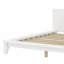 Structure de lit plateforme classique avec tête de lit, support en lattes de bois-250599816