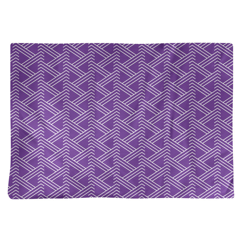Napperon en coton 18 po classique Zig Zag, Mauve/blanc, Coton