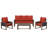 5-Person Patio Wooden Seating Group With Cushions-515768439