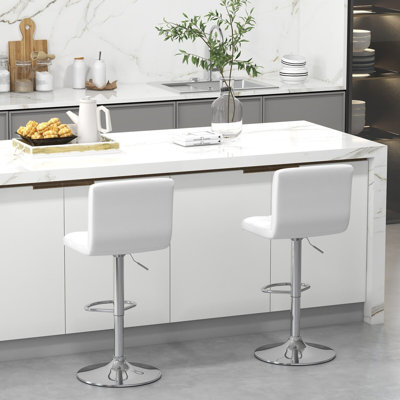 Altarik Swivel Upholstered Adjustable Height Bar Stool