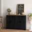 Buffet moderne avec tablettes réglables noir
