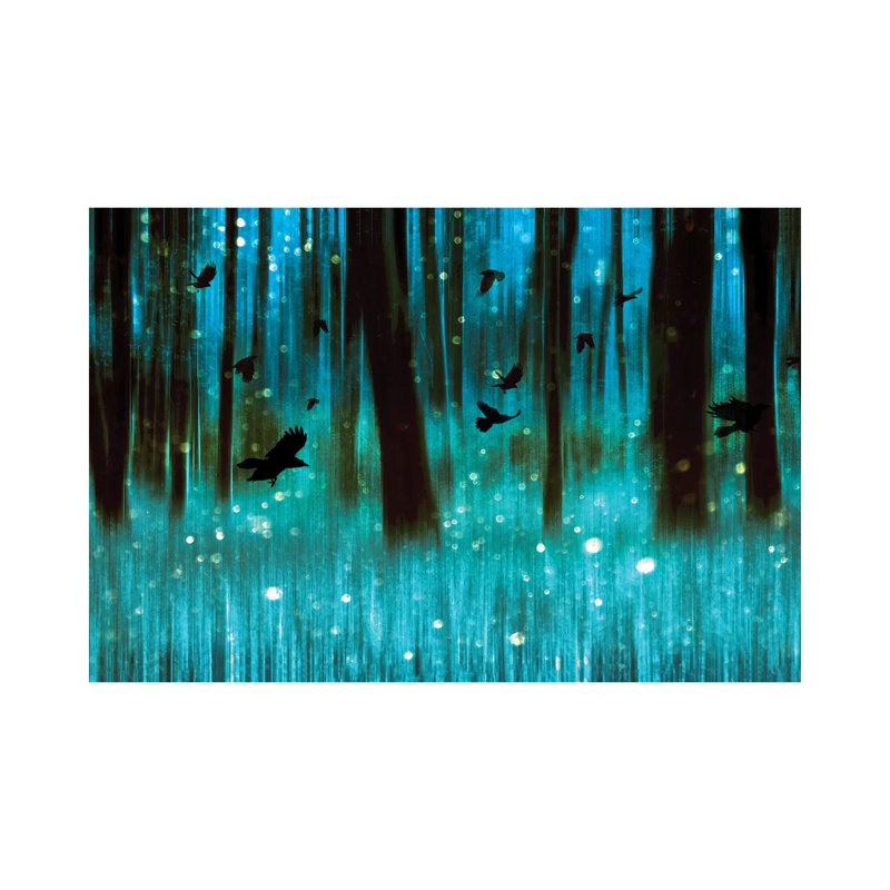 Night Flight Panoramic by Ros Berryman - Painting on Canvas, Wrapped Canvas, 30.48 cm H x 45.72 cm W
