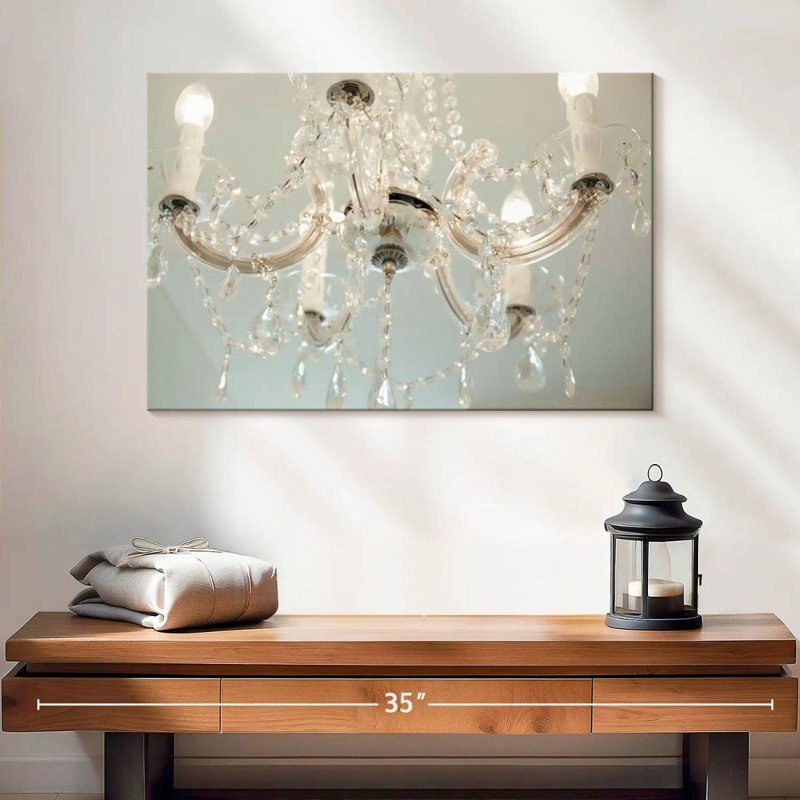 Kerner Luxury White Chandelier, 16" H x 24" W