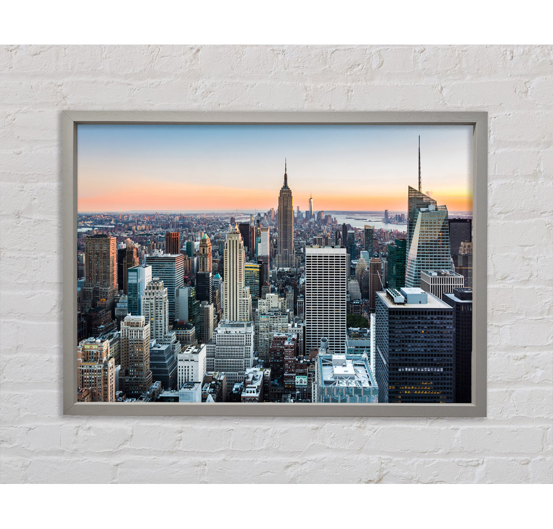 East River Through The Big City - Einzelbildrahmen Kunstdrucke auf Leinwand