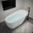59'' Acrylic Freestanding Bathtub, Stand Alone Bath Tub with Toe-Tap Chrome Drain and Classic Slotted Overflow, cUPC Certified