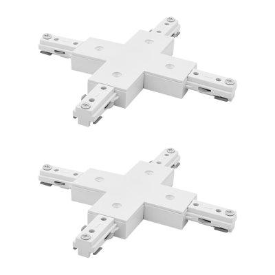 Connecteur en X pour rail d'éclairage Luxrite