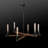 Walken 6 - Light Dimmable Wagon Wheel Chandelier