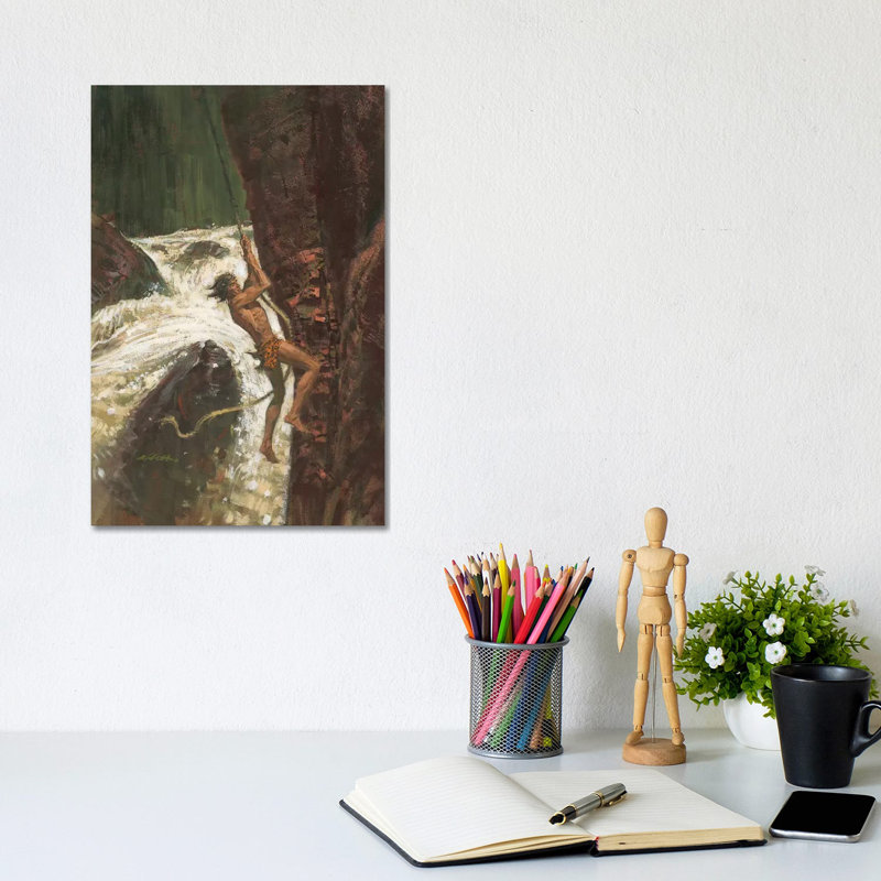 Tarzan The Terrible by Robert Abbett - Wrapped Canvas Print, 20.32 cm H x 30.48 cm W