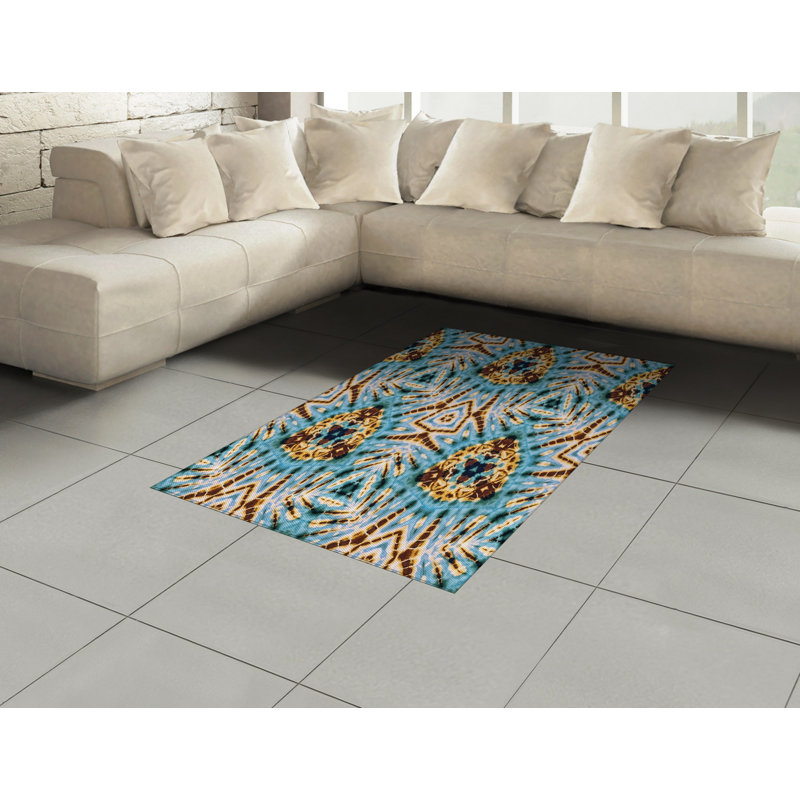 Tapis décoratif Tribal, Rectangle— 4 pi x 5 pi 8 po
