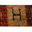Tapis orange / jaune en laine noué à la main de conception unique 5 pi 5 po x 7 pi 10 po New Age