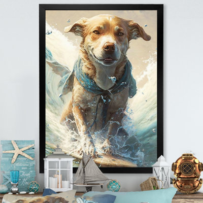 «Dog Surfing II», reproduction sur toile