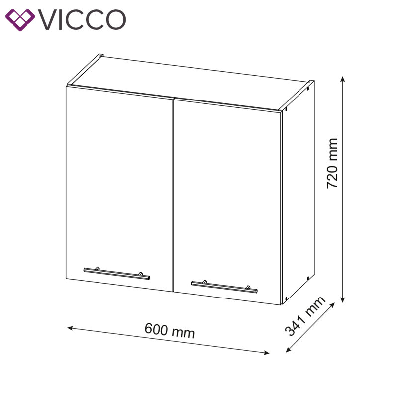 Balmer Glossy Wall Unit, White