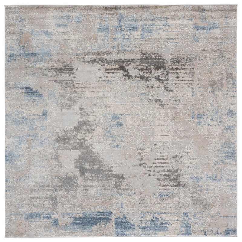 Palma 368 Performance Abstract Rug, 6'-7" X 6'-7" Square