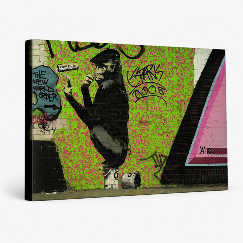 Shave Kong - Street Art Print - Art mural sur toile, H 12 po x l 18 po