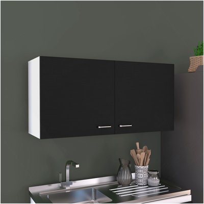 Armoire murale Napoles, deux tablettes, porte double