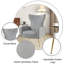 Joshy Upholstered 26.37" Wide Grey Velvet Wingback Armchair with Metal Legs-1393566461