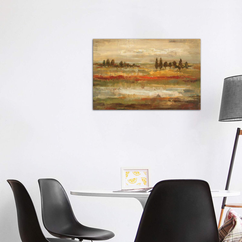 «Summer Fields» par Silvia Vassileva - reproduction d'art, H 8 po x l 12 po x P 0,75 po, Toile tendue
