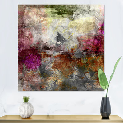 «Grunge Mauve and Dark Fusion», reproduction d'art moderne et contemporaine sur toile